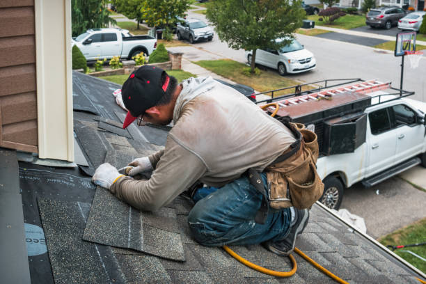 Professional Roof Installation technician working in Fryeburg, ME